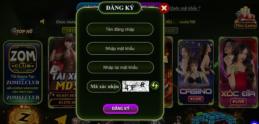 hướng dẫn game zomclub 1 - đăng ký tài khoản