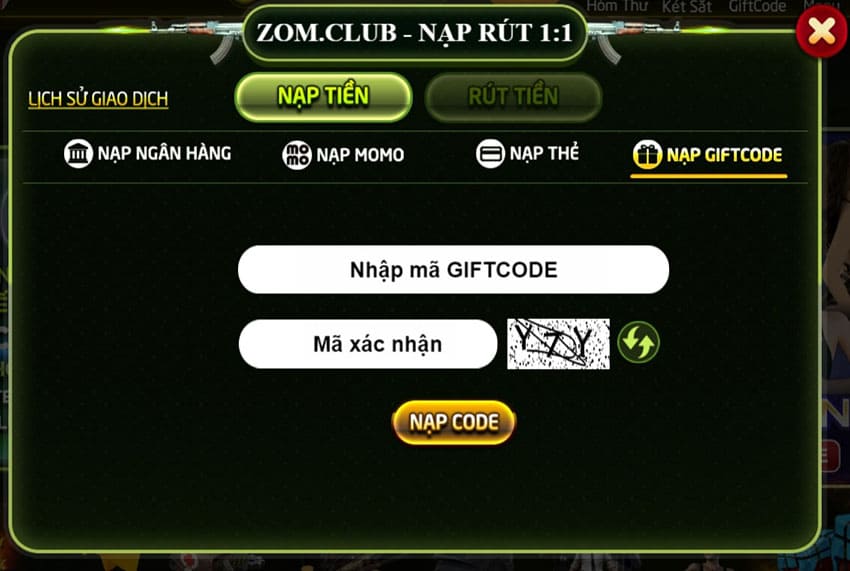 cách nạp tiền zomclub 5